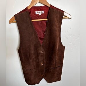 Vintage, leather suede vest